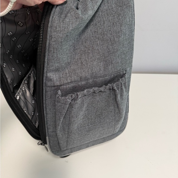 Lug Gray Quilted Carry On Travel Bag with Wheels - Picture 7 of 12
